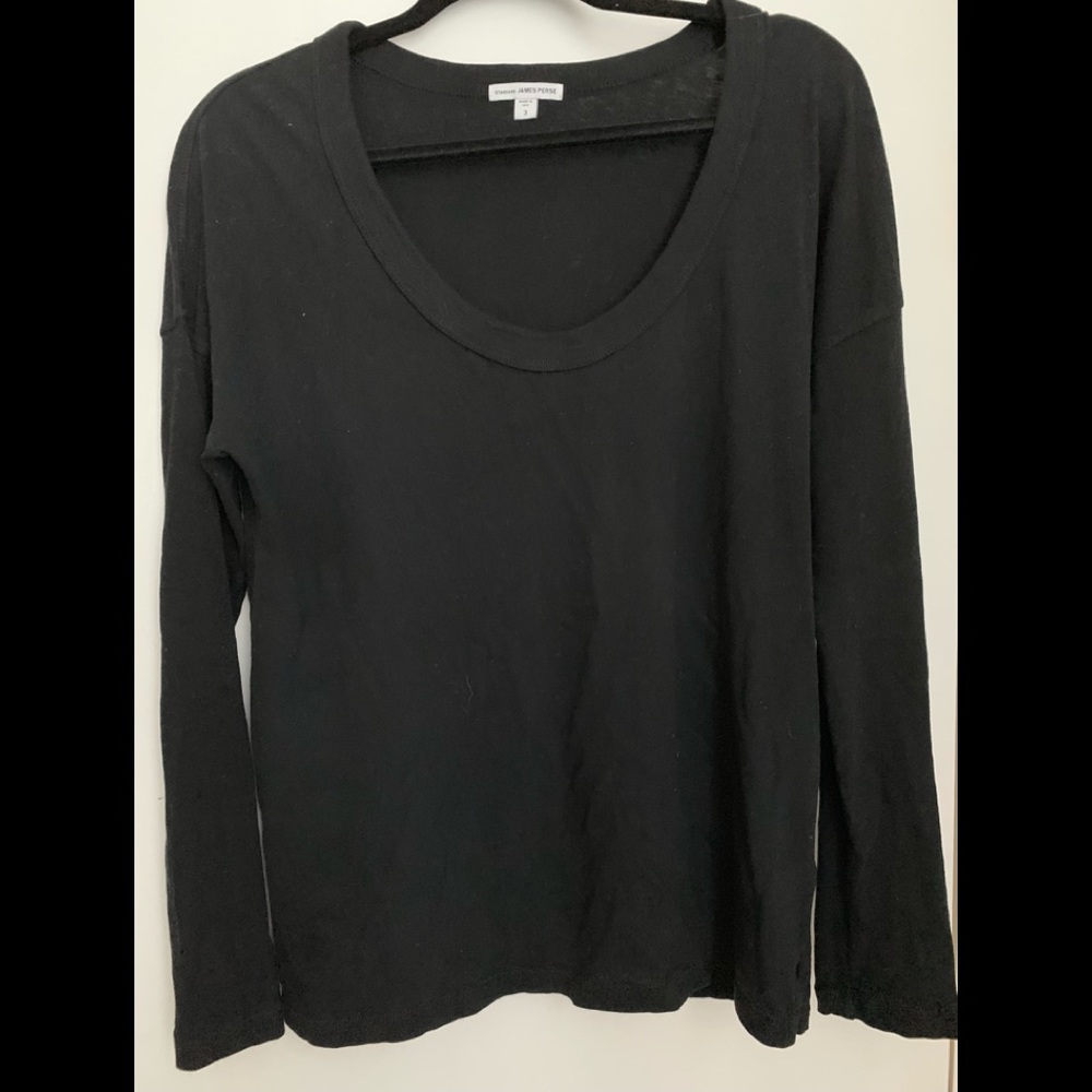James Perse Scoop Neck T-shirt SZ 3